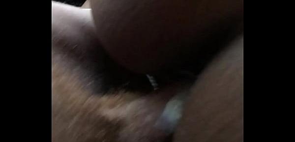  fucking my bitch from the back while she cream on me